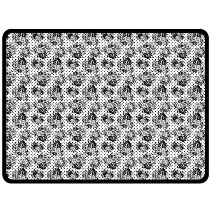 Floral pattern Fleece Blanket (Large) 