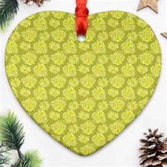 Floral pattern Heart Ornament (Two Sides)