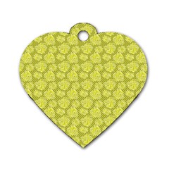 Floral pattern Dog Tag Heart (One Side)