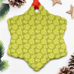 Floral pattern Snowflake Ornament (Two Sides)