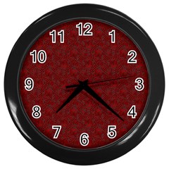 Floral pattern Wall Clocks (Black)