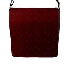 Floral pattern Flap Messenger Bag (L) 