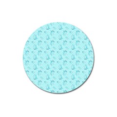 Floral pattern Magnet 3  (Round)