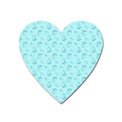 Floral pattern Heart Magnet