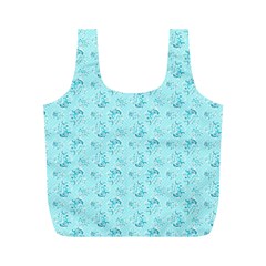 Floral Pattern Full Print Recycle Bags (m) 