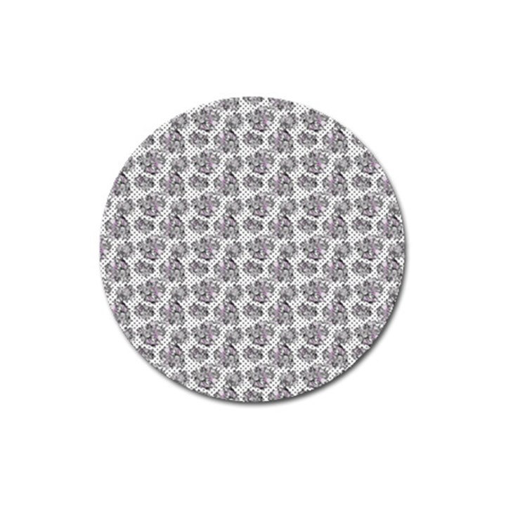 Floral pattern Magnet 3  (Round)