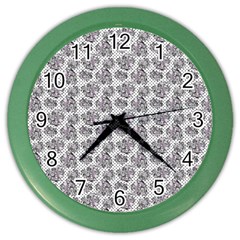 Floral Pattern Color Wall Clocks