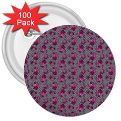 Floral Pattern 3  Buttons (100 Pack)  by ValentinaDesign