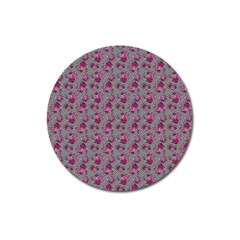 Floral Pattern Magnet 3  (round)