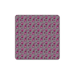 Floral Pattern Square Magnet