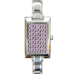 Floral pattern Rectangle Italian Charm Watch