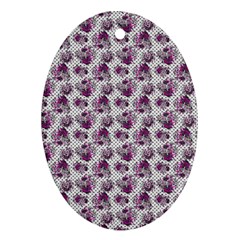 Floral pattern Oval Ornament (Two Sides)