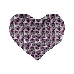 Floral pattern Standard 16  Premium Heart Shape Cushions