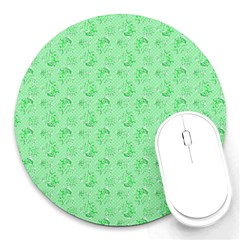 Floral Pattern Round Mousepads