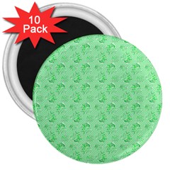 Floral Pattern 3  Magnets (10 Pack) 