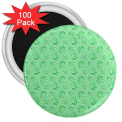 Floral Pattern 3  Magnets (100 Pack)