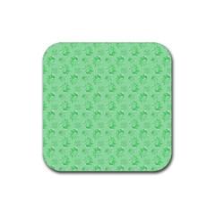 Floral Pattern Rubber Coaster (square) 