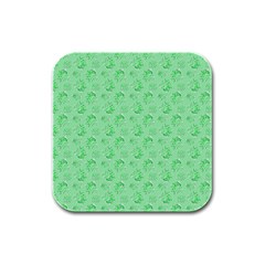 Floral Pattern Rubber Square Coaster (4 Pack) 