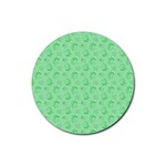 Floral pattern Rubber Round Coaster (4 pack)  Front