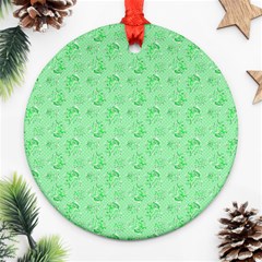 Floral Pattern Round Ornament (two Sides)