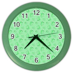 Floral Pattern Color Wall Clocks