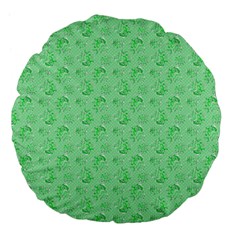 Floral Pattern Large 18  Premium Flano Round Cushions by ValentinaDesign