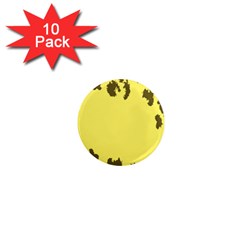 Banner Polkadot Yellow Grey Spot 1  Mini Magnet (10 Pack)  by Mariart