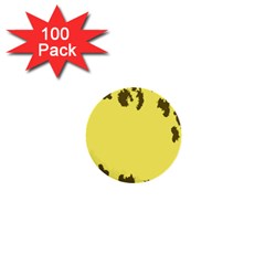 Banner Polkadot Yellow Grey Spot 1  Mini Buttons (100 Pack)  by Mariart