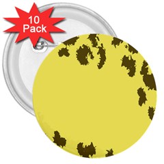 Banner Polkadot Yellow Grey Spot 3  Buttons (10 Pack) 