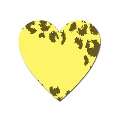 Banner Polkadot Yellow Grey Spot Heart Magnet by Mariart