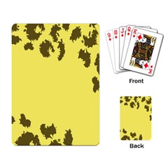 Banner Polkadot Yellow Grey Spot Playing Card by Mariart