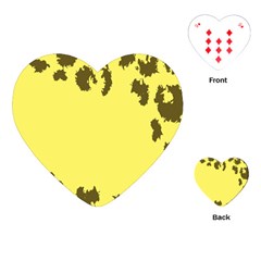 Banner Polkadot Yellow Grey Spot Playing Cards (heart)  by Mariart