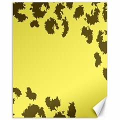 Banner Polkadot Yellow Grey Spot Canvas 16  X 20   by Mariart