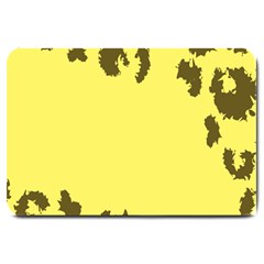 Banner Polkadot Yellow Grey Spot Large Doormat  by Mariart