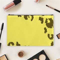 Banner Polkadot Yellow Grey Spot Cosmetic Bag (large)  by Mariart