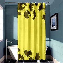 Banner Polkadot Yellow Grey Spot Shower Curtain 36  X 72  (stall)  by Mariart