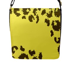 Banner Polkadot Yellow Grey Spot Flap Messenger Bag (l)  by Mariart