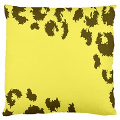 Banner Polkadot Yellow Grey Spot Standard Flano Cushion Case (one Side) by Mariart