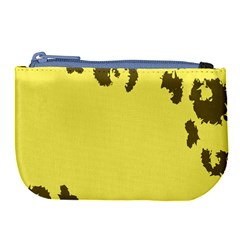 Banner Polkadot Yellow Grey Spot Large Coin Purse by Mariart