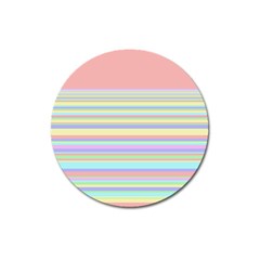 All Ratios Color Rainbow Pink Yellow Blue Green Magnet 3  (round)