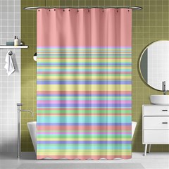 All Ratios Color Rainbow Pink Yellow Blue Green Shower Curtain 48  X 72  (small)  by Mariart