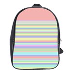 All Ratios Color Rainbow Pink Yellow Blue Green School Bags (XL)  Front