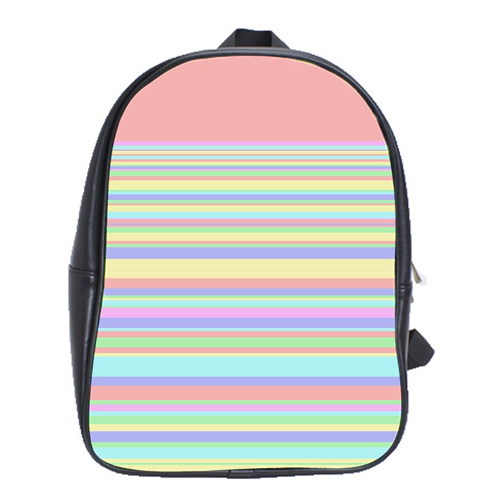 All Ratios Color Rainbow Pink Yellow Blue Green School Bags (XL) 