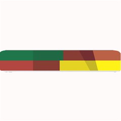 Albers Out Plaid Green Pink Yellow Red Line Small Bar Mats by Mariart