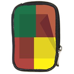 Albers Out Plaid Green Pink Yellow Red Line Compact Camera Cases by Mariart