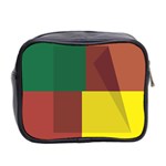 Albers Out Plaid Green Pink Yellow Red Line Mini Toiletries Bag 2-Side Back