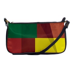 Albers Out Plaid Green Pink Yellow Red Line Shoulder Clutch Bags by Mariart