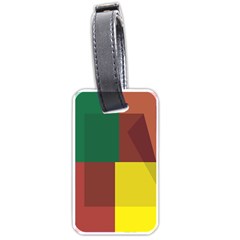 Albers Out Plaid Green Pink Yellow Red Line Luggage Tags (one Side)  by Mariart