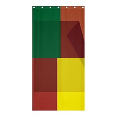 Albers Out Plaid Green Pink Yellow Red Line Shower Curtain 36  X 72  (stall)  by Mariart