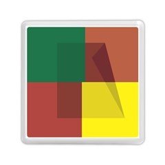 Albers Out Plaid Green Pink Yellow Red Line Memory Card Reader (square)  by Mariart